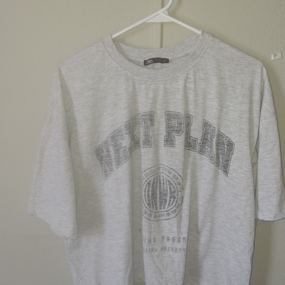 Zara Gray Graphic T-Shirt